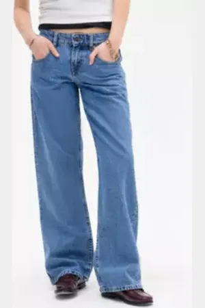 Motel Low Rise Parallel Wide Leg Jeans