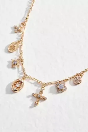 Silence + Noise Cross Charm Chain Necklace