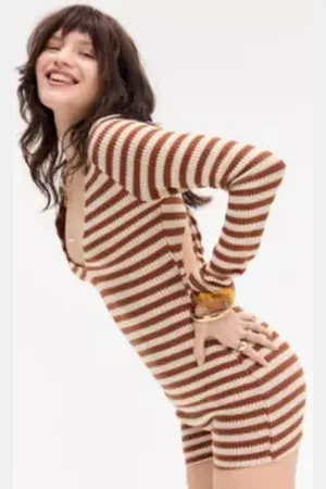 Motel Kaipo Stripe Playsuit