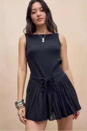 Silence + Noise Luilia Slash Neck Romper