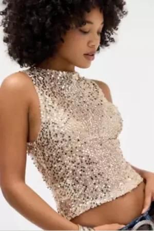 Motel Dudley Sequin Top
