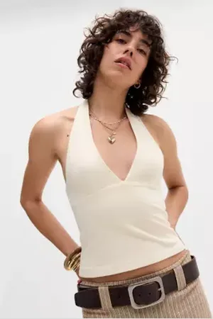Urban Outfitters UO Hattie Washed Halterneck Top