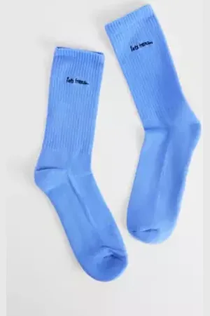 iets frans... Iets frans. Blue Embroidered Socks
