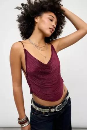 Jaded London Lavinia Backless Fringe Top