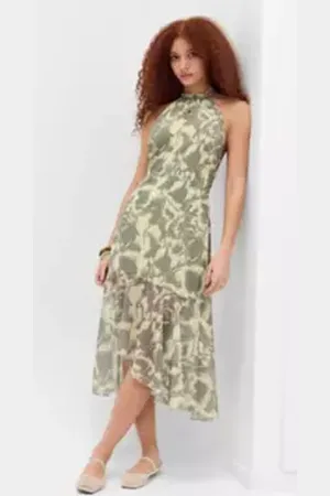 Motel Yellow Tanta Dress XS at Urban Outfitters