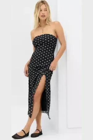 Urban Outfitters UO Samara Mesh Bandeau Midi Dress
