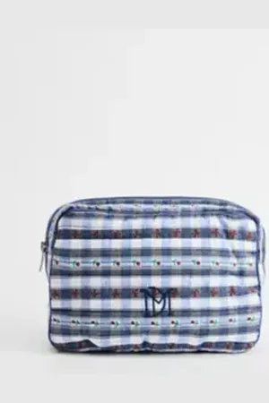 Damson Madder Gingham Makeup Bag