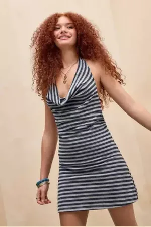Motel Pramita Cowl Stripe Dress