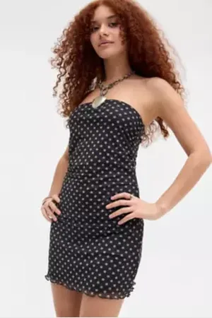 Silence + Noise Alix Mesh Bandeau Mini Dress