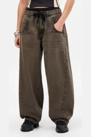 MINGA LONDON Washed Bloom Balloon Jeans