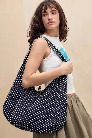 BDG Flo Spot Slouch Canvas Tote Bag