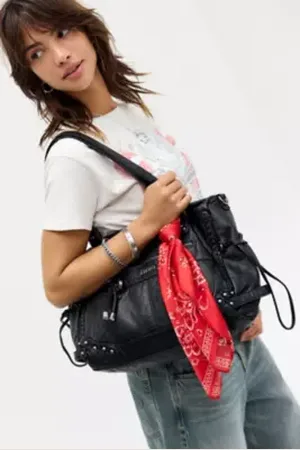 BDG Washed Faux Leather Cindy Scarf Detail Bag