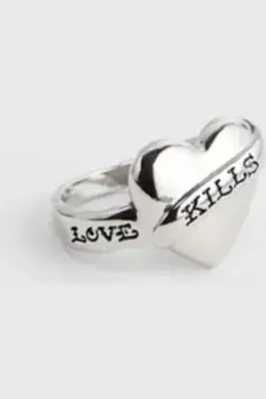 ED HARDY Love Kills Mini Heart Ring