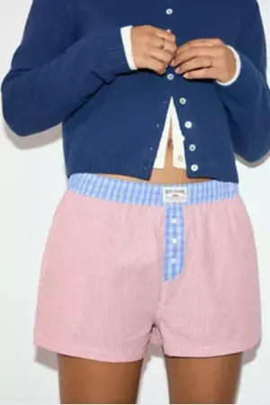 BDG Contrast Mini Stripe Boxer Shorts