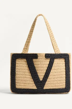 VALENTINO GARAVANI GARAVANI VIVA SUPERSTAR MEDIUM SHOPPING BAG IN RAFFIA Woman UNI