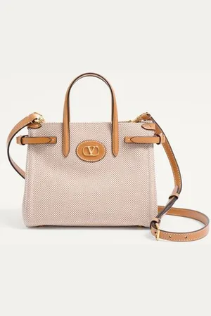VALENTINO GARAVANI GARAVANI ANTIBES SMALL CANVAS SHOPPING BAG Woman UNI