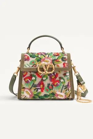 VALENTINO GARAVANI GARAVANI MINI VSLING EMBROIDERED HANDBAG WITH JEWEL LOGO Woman UNI