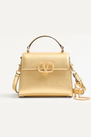 VALENTINO GARAVANI GARAVANI VSLING MINI HANDBAG IN LAMINATED GRAINY CALFSKIN WITH JEWEL LOGO Woman UNI