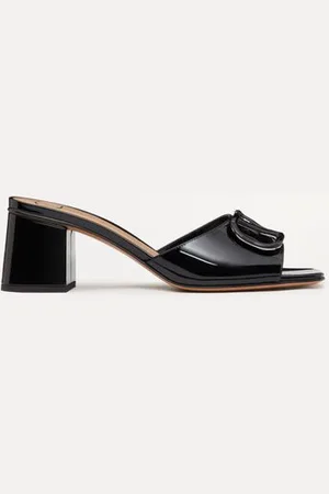 VALENTINO GARAVANI VLOGO SIGNATURE PATENT LEATHER SLIDE SANDAL 60MM Woman 35.5