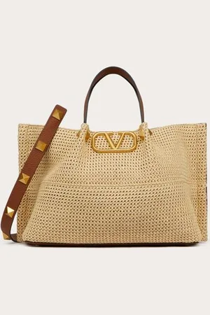 VALENTINO GARAVANI MEDIUM STRAW SUMMER TOTE Woman UNI