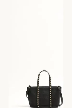 VALENTINO GARAVANI GARAVANI ROCKSTUD SMALL SHOPPING BAG IN GRAINY CALFSKIN Woman UNI
