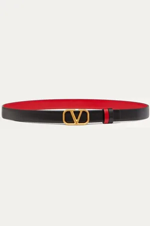 VALENTINO GARAVANI REVERSIBLE VLOGO SIGNATURE BELT IN GLOSSY CALFSKIN 20 MM Woman 065