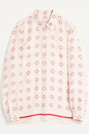 VALENTINO SILK TWILL SHIRT WITH OPTICOOL PRINT Man 38