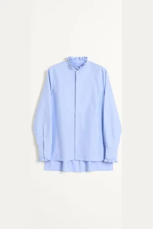 VALENTINO COTTON SHIRT WITH PLASTRON AND RUFFLES Man 38
