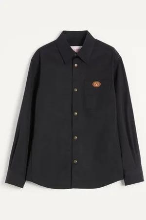 VALENTINO NYLON SHIRT JACKET WITH RUBBERISED V DETAIL Man 44