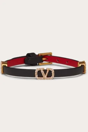 VALENTINO GARAVANI VLOGO SIGNATURE LEATHER BRACELET Woman UNI