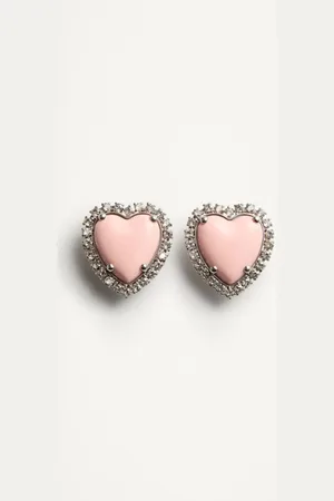 VALENTINO GARAVANI COEUR HYPERBOLE EARRINGS IN METAL, RESIN AND SWAROVSKI?? CRYSTALS Woman UNI