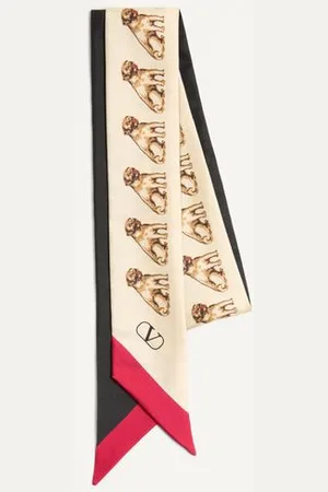 VALENTINO GARAVANI PETIT CHARLES SILK BANDEAU SCARF Woman UNI