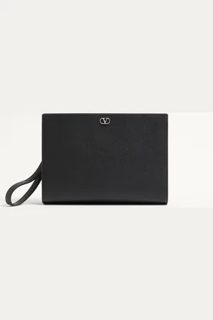 VALENTINO GARAVANI GARAVANI VLOGO SIGNATURE GRAINY CALFSKIN POUCH Man UNI