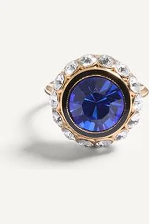 VALENTINO GARAVANI VLOGO SIGNATURE RING IN METAL, ENAMEL AND CRYSTALS Woman 11