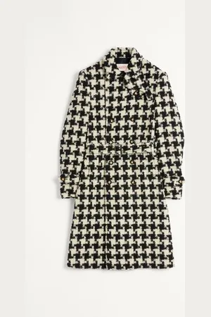 VALENTINO DOUBLE-BREASTED WOOL TRENCH COAT WITH PIED DE COQUE MOTIF Man 44