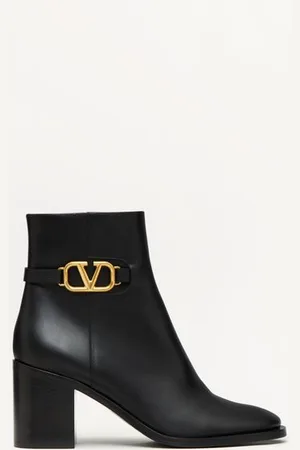 VALENTINO GARAVANI VLOGO SIGNATURE CALFSKIN ANKLE BOOT 75MM Woman 35.5