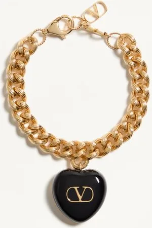 VALENTINO GARAVANI COEUR ROYAL METAL AND ENAMEL BRACELET Woman M