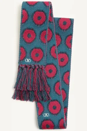 VALENTINO GARAVANI ANTIBES COTTON SCARF WITH FRINGE Man UNI