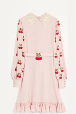 VALENTINO EMBROIDERED GEORGETTE DRESS Woman 36