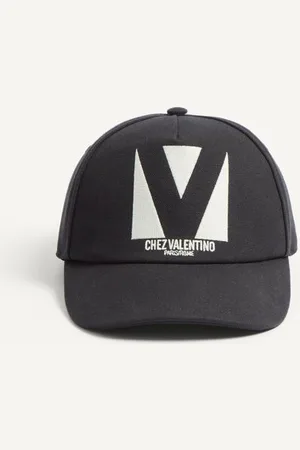 VALENTINO GARAVANI CHEZ COTTON BASEBALL CAP WITH EMBROIDERY Man 57