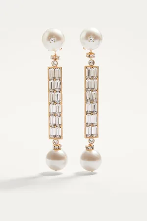 VALENTINO GARAVANI SAN FIN METAL EARRINGS WITH SWAROVSKI?? CRYSTALS AND PEARLS Woman UNI