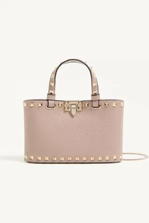 VALENTINO GARAVANI ROCKSTUD MINI SHOPPING BAG IN GRAINY CALFSKIN Woman UNI