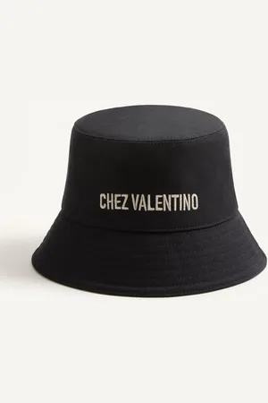 VALENTINO GARAVANI CHEZ COTTON BUCKET HAT WITH EMBROIDERY Man 57