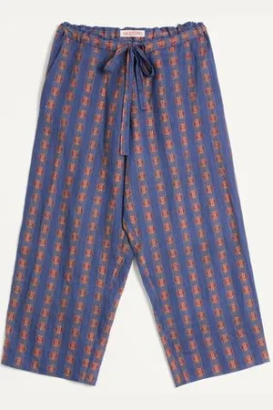 VALENTINO LINEN PYJAMA BOTTOMS WITH VOYAGE IMAGINAIRE PRINT Man M