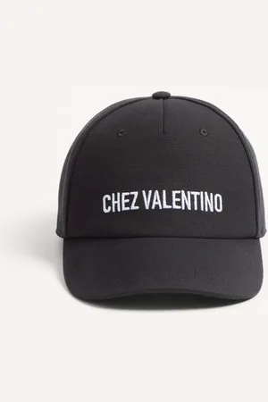 VALENTINO GARAVANI CHEZ COTTON BASEBALL CAP WITH EMBROIDERY Man 57