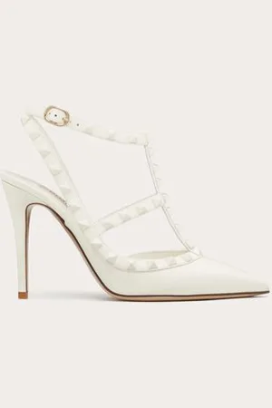 VALENTINO GARAVANI ROCKSTUD ANKLE STRAP PUMP WITH TONAL STUDS 100 MM Woman 36.5