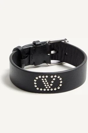 VALENTINO GARAVANI GARAVANI VLOGO SIGNATURE LEATHER AND METAL BRACELET Man UNI