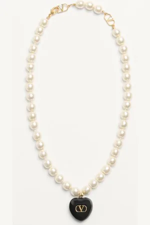 VALENTINO GARAVANI COEUR ROYAL NECKLACE IN METAL, ENAMEL AND BEADS Woman UNI