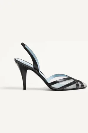VALENTINO GARAVANI IMPUDANCE SLINGBACK PUMPS IN KIDSKIN AND MESH 90MM Woman 35.5