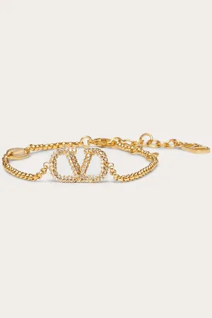 VALENTINO GARAVANI VLOGO SIGNATURE BRACELET IN METAL AND SWAROVSKI?? CRYSTALS Woman UNI